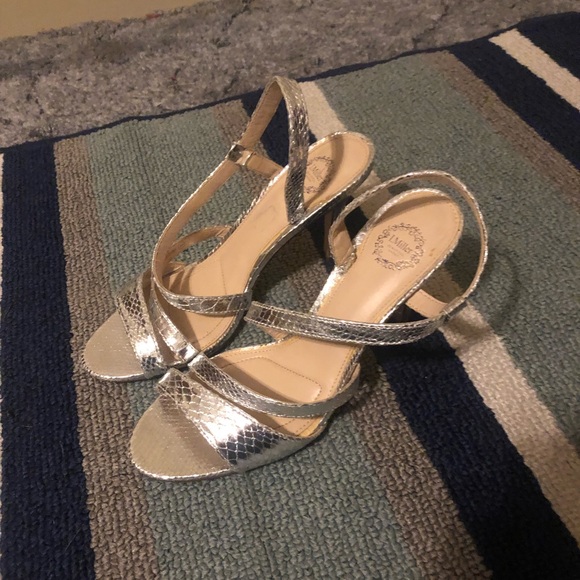 L Miller metallic high heels size: 7M - Picture 3 of 5